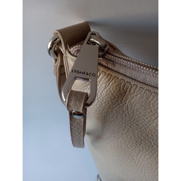 Stone & Co. Tan Beige Snakeprint Shoulder Bag EUC - Picture 13 of 16